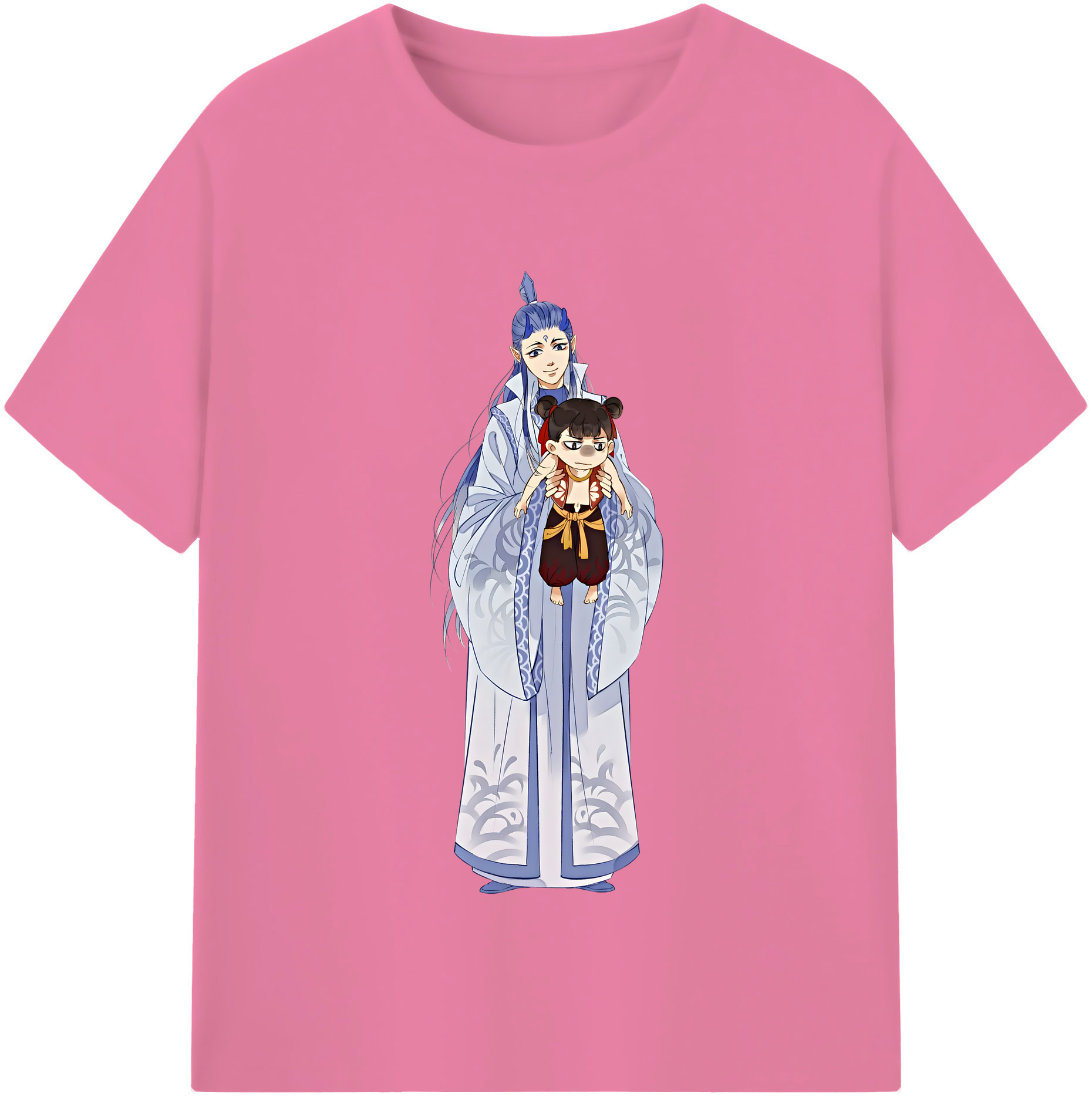（画像用） Ne Zha 2 ナタ 魔童の大暴れ 綿100％半袖Tシャツ（フロントプリント）